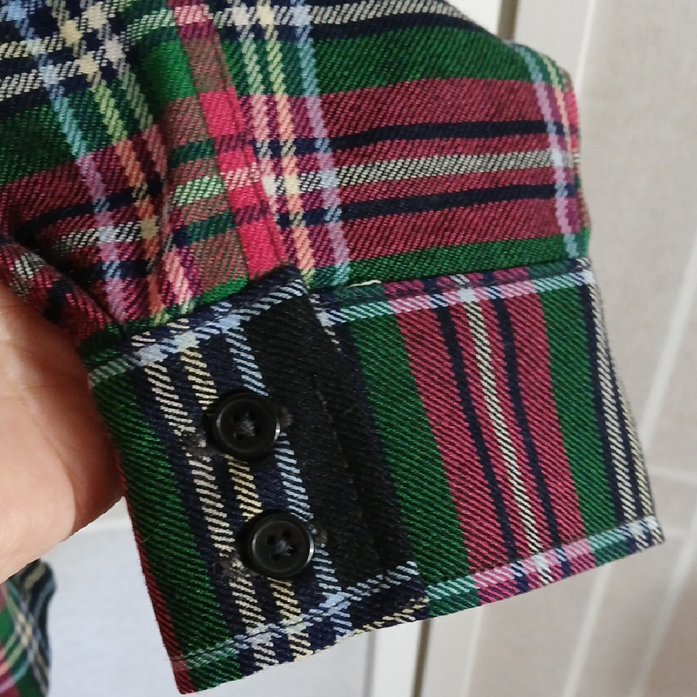 Pendleton Plaid Button Down Shirt - Black, Pink, … - image 2